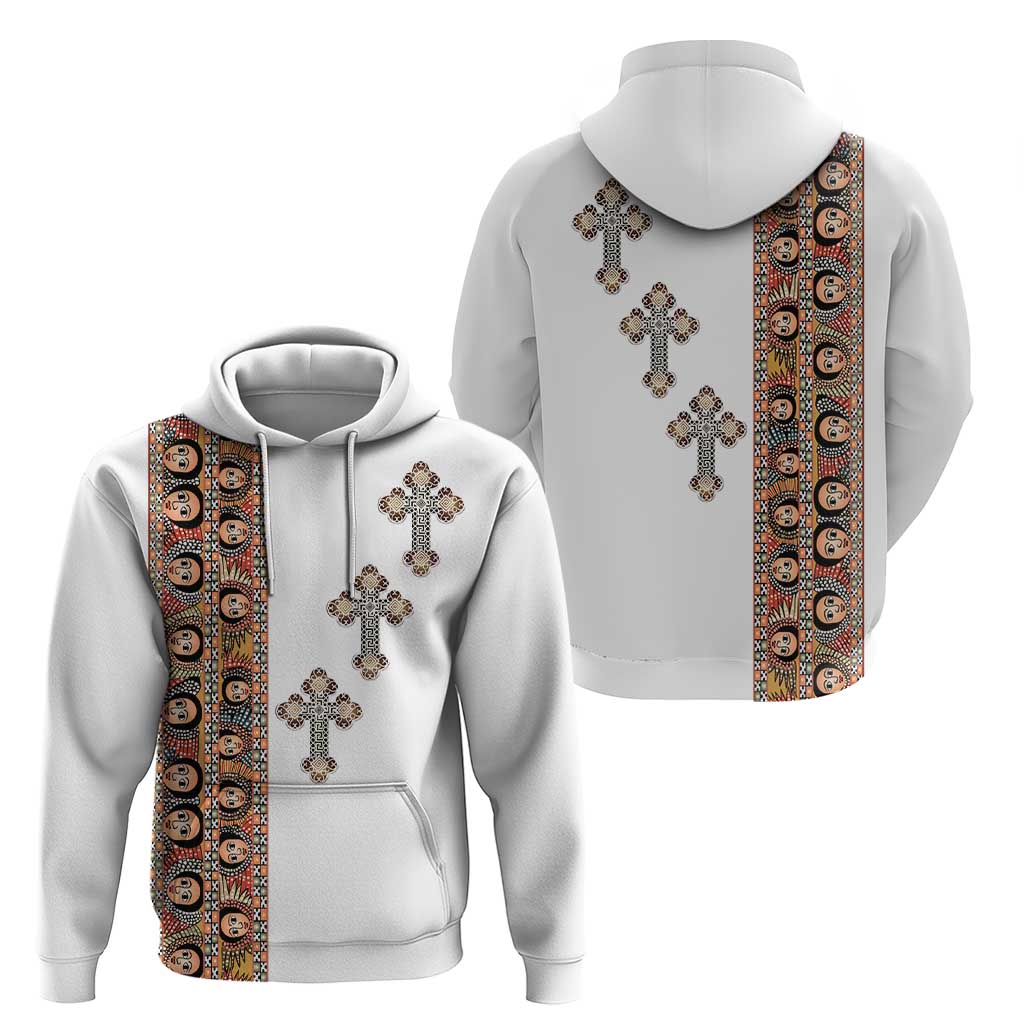 Ethiopia Angels Tilet Zip Hoodie Ethiopian Cross
