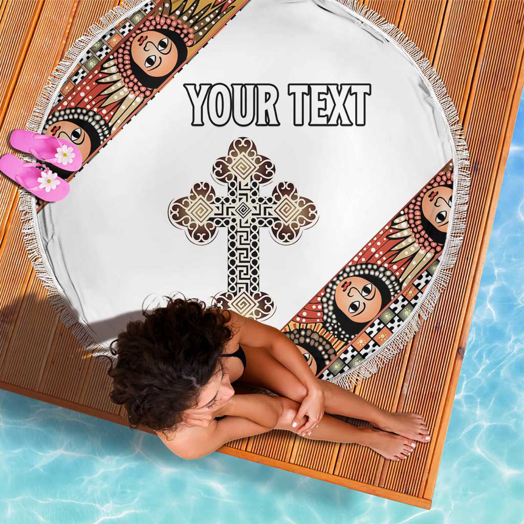 Personalized Ethiopian Orthodox Church Angel Beach Blanket