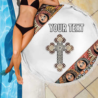Personalized Ethiopian Orthodox Church Angel Beach Blanket