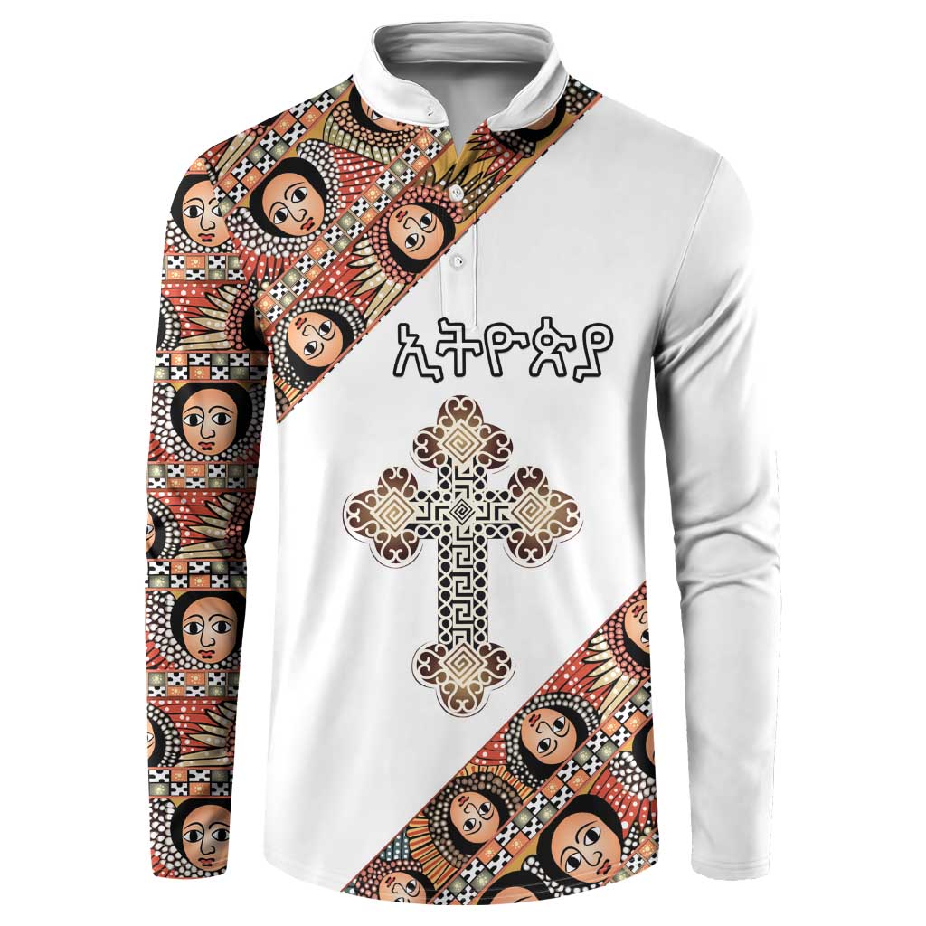 Personalized Ethiopian Orthodox Church Angel Button Sweatshirt