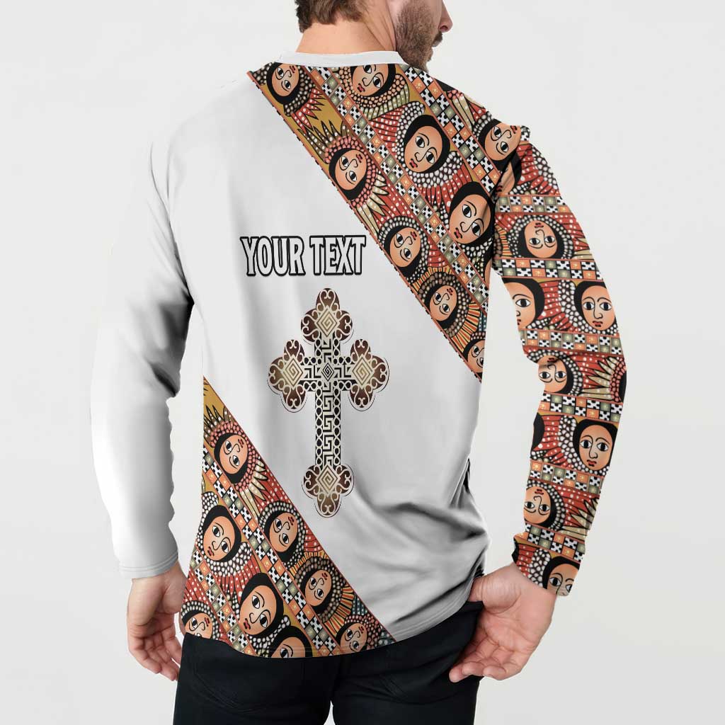 Personalized Ethiopian Orthodox Church Angel Button Sweatshirt