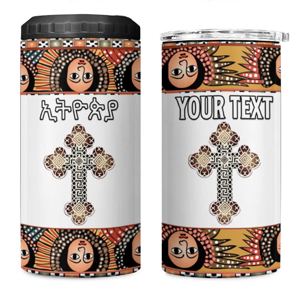 Personalized Ethiopian Orthodox Church Angel 4 in 1 Can Cooler Tumbler