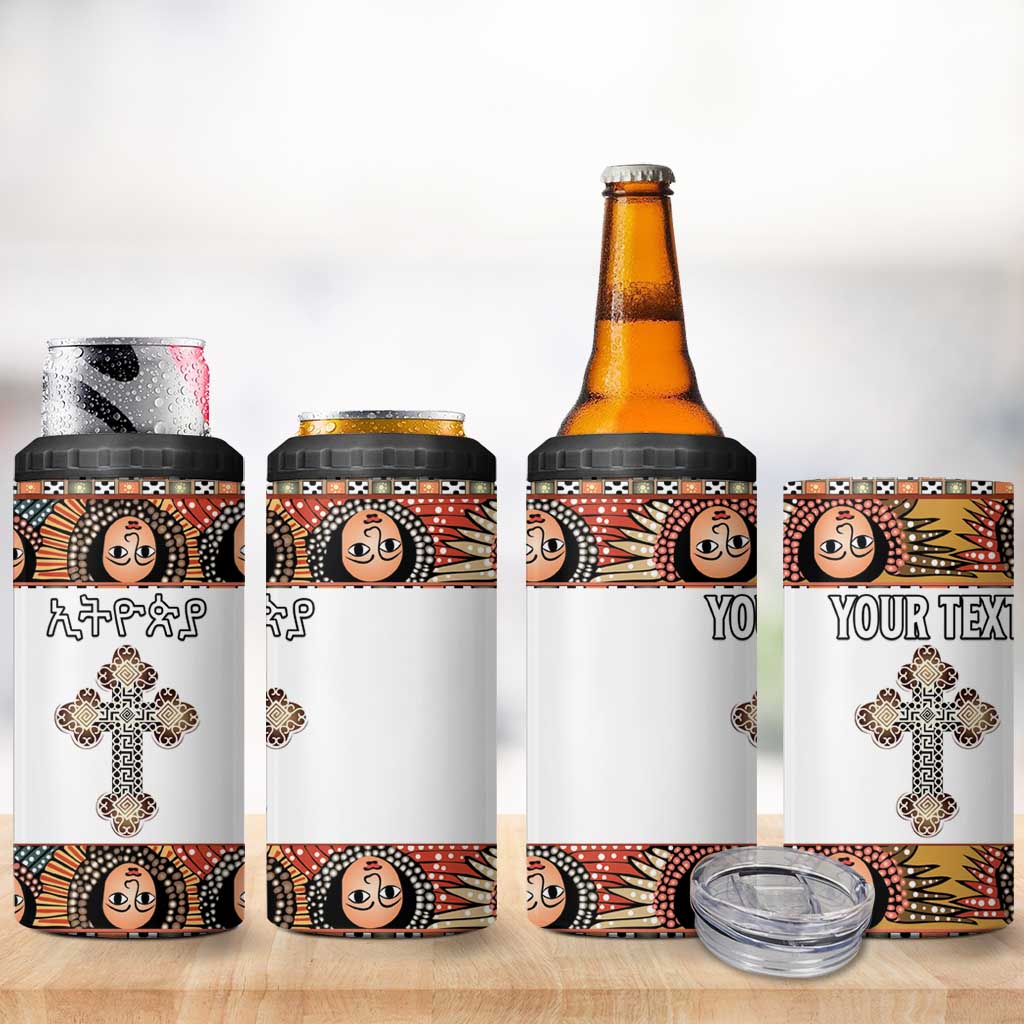 Personalized Ethiopian Orthodox Church Angel 4 in 1 Can Cooler Tumbler