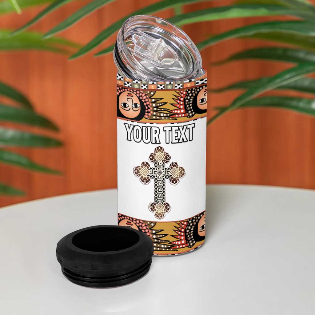 Personalized Ethiopian Orthodox Church Angel 4 in 1 Can Cooler Tumbler