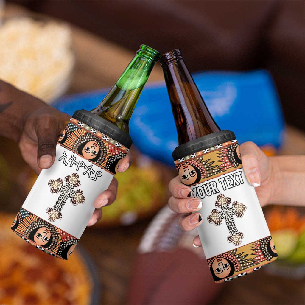 Personalized Ethiopian Orthodox Church Angel 4 in 1 Can Cooler Tumbler