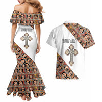 Personalized Ethiopian Orthodox Church Angel Couples Matching Mermaid Dress and Hawaiian Shirt