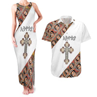 Personalized Ethiopian Orthodox Church Angel Couples Matching Tank Maxi Dress and Hawaiian Shirt