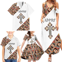 Personalized Ethiopian Orthodox Church Angel Family Matching Summer Maxi Dress and Hawaiian Shirt