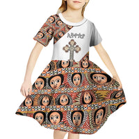 Personalized Ethiopian Orthodox Church Angel Kid Short Sleeve Dress