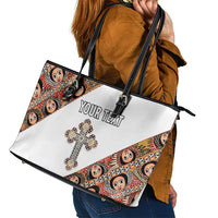 Personalized Ethiopian Orthodox Church Angel Leather Tote Bag