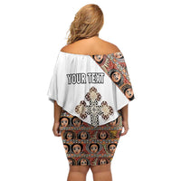 Personalized Ethiopian Orthodox Church Angel Off Shoulder Short Dress