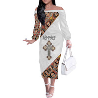 Personalized Ethiopian Orthodox Church Angel Off The Shoulder Long Sleeve Dress