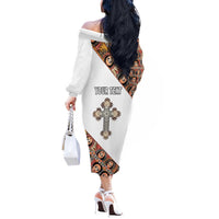 Personalized Ethiopian Orthodox Church Angel Off The Shoulder Long Sleeve Dress