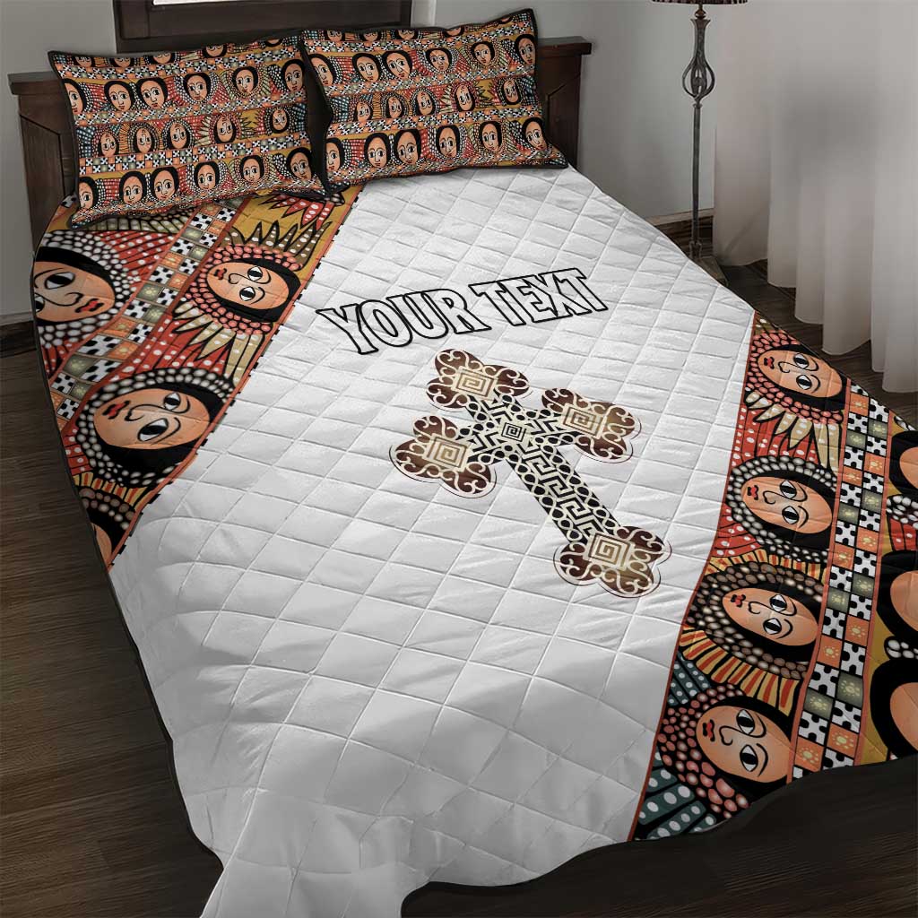 Personalized Ethiopian Orthodox Church Angel Quilt Bed Set
