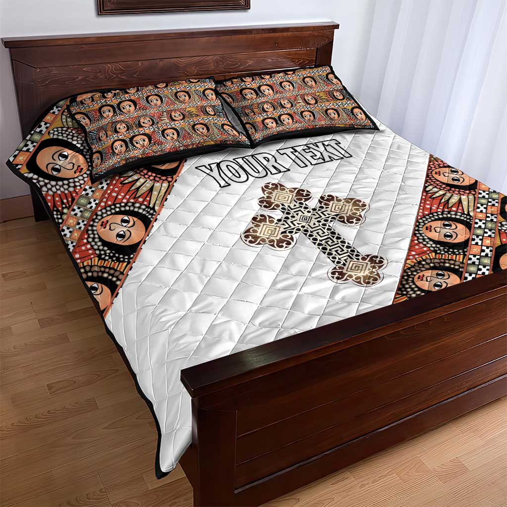Personalized Ethiopian Orthodox Church Angel Quilt Bed Set
