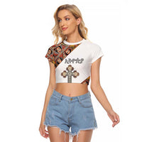 Personalized Ethiopian Orthodox Church Angel Raglan Cropped T Shirt