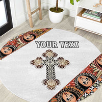 Personalized Ethiopian Orthodox Church Angel Round Carpet