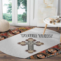 Personalized Ethiopian Orthodox Church Angel Round Carpet