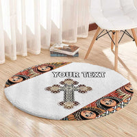 Personalized Ethiopian Orthodox Church Angel Round Carpet