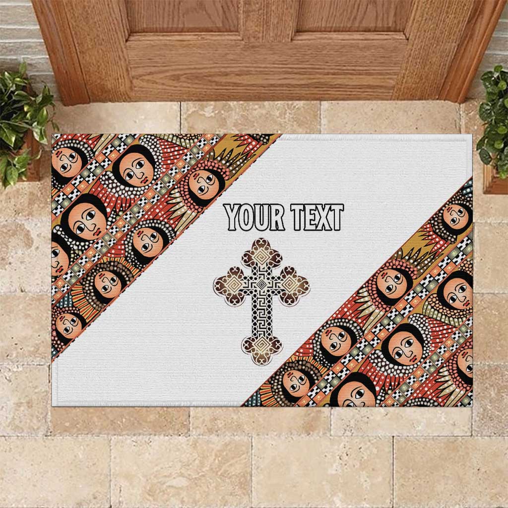 Personalized Ethiopian Orthodox Church Angel Rubber Doormat