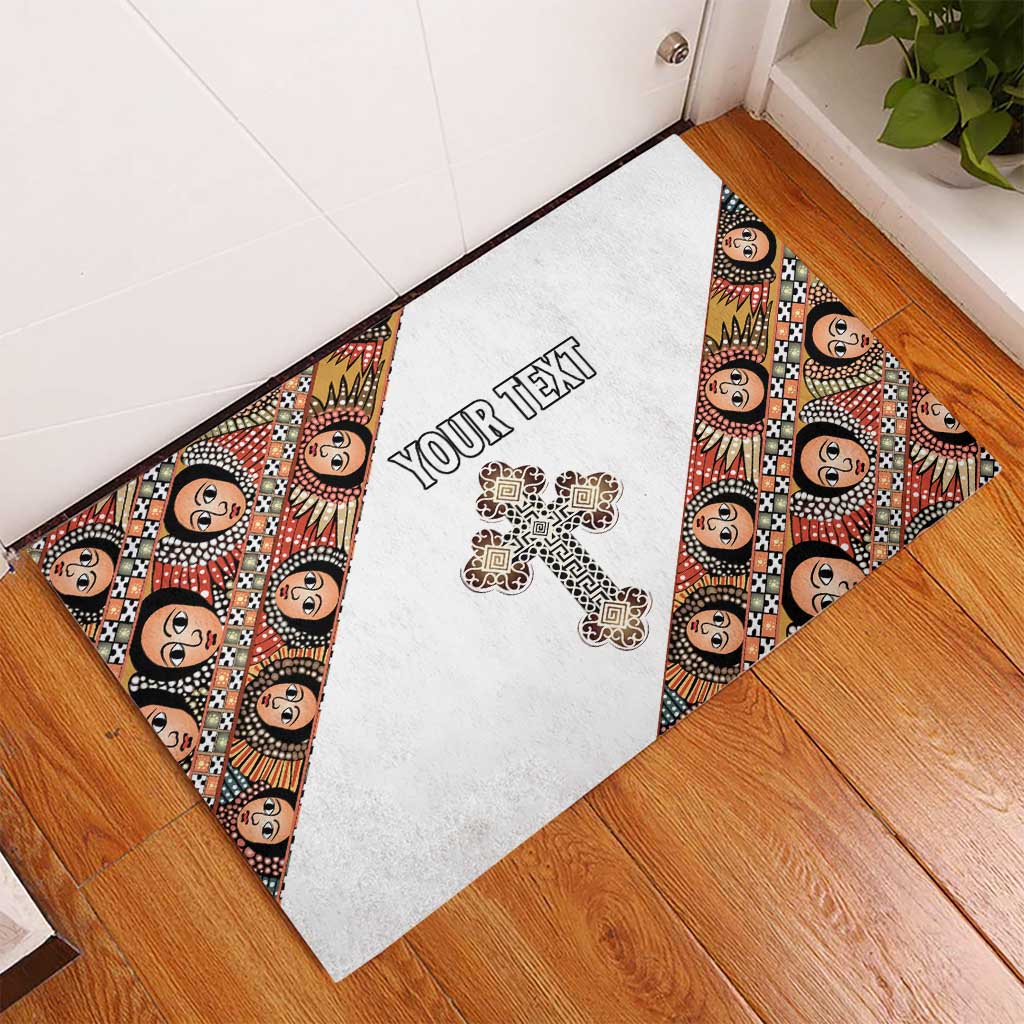 Personalized Ethiopian Orthodox Church Angel Rubber Doormat