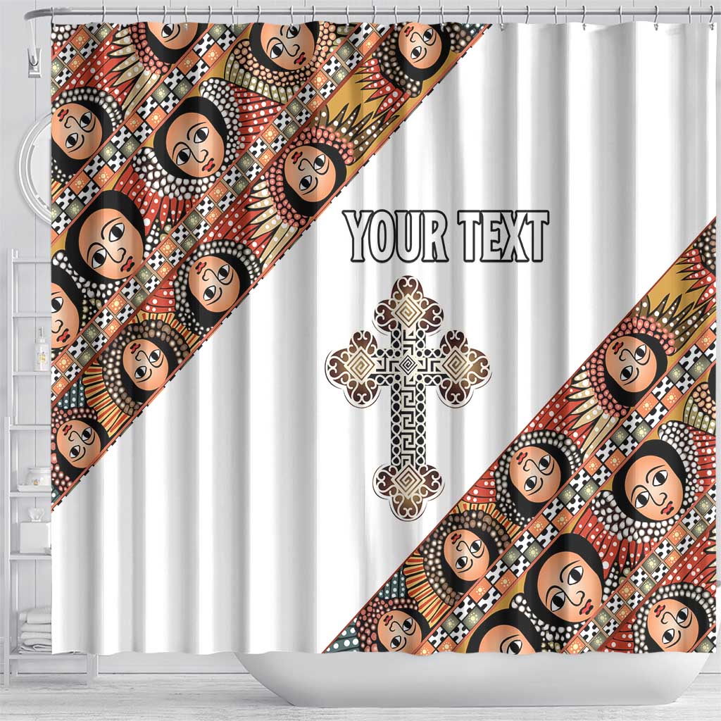 Personalized Ethiopian Orthodox Church Angel Shower Curtain