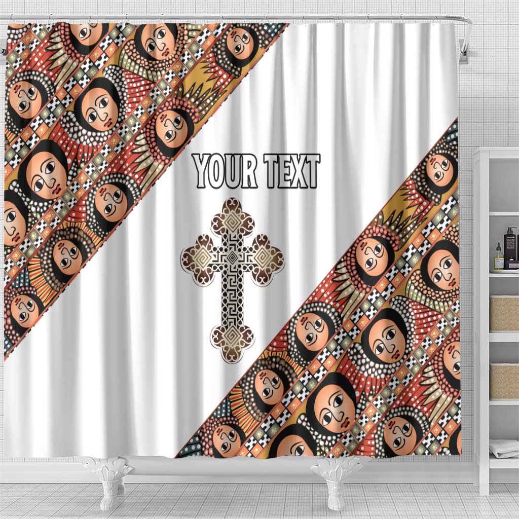 Personalized Ethiopian Orthodox Church Angel Shower Curtain