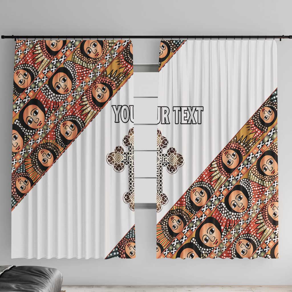 Personalized Ethiopian Orthodox Church Angel Window Curtain