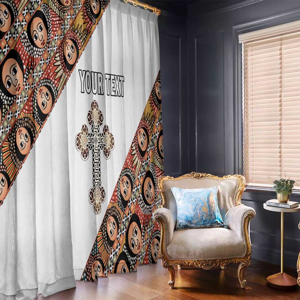 Personalized Ethiopian Orthodox Church Angel Window Curtain