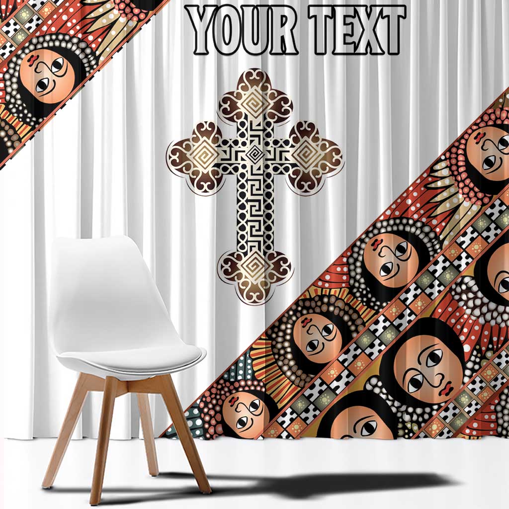 Personalized Ethiopian Orthodox Church Angel Window Curtain