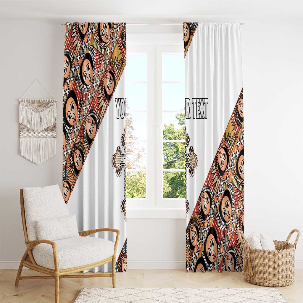 Personalized Ethiopian Orthodox Church Angel Window Curtain