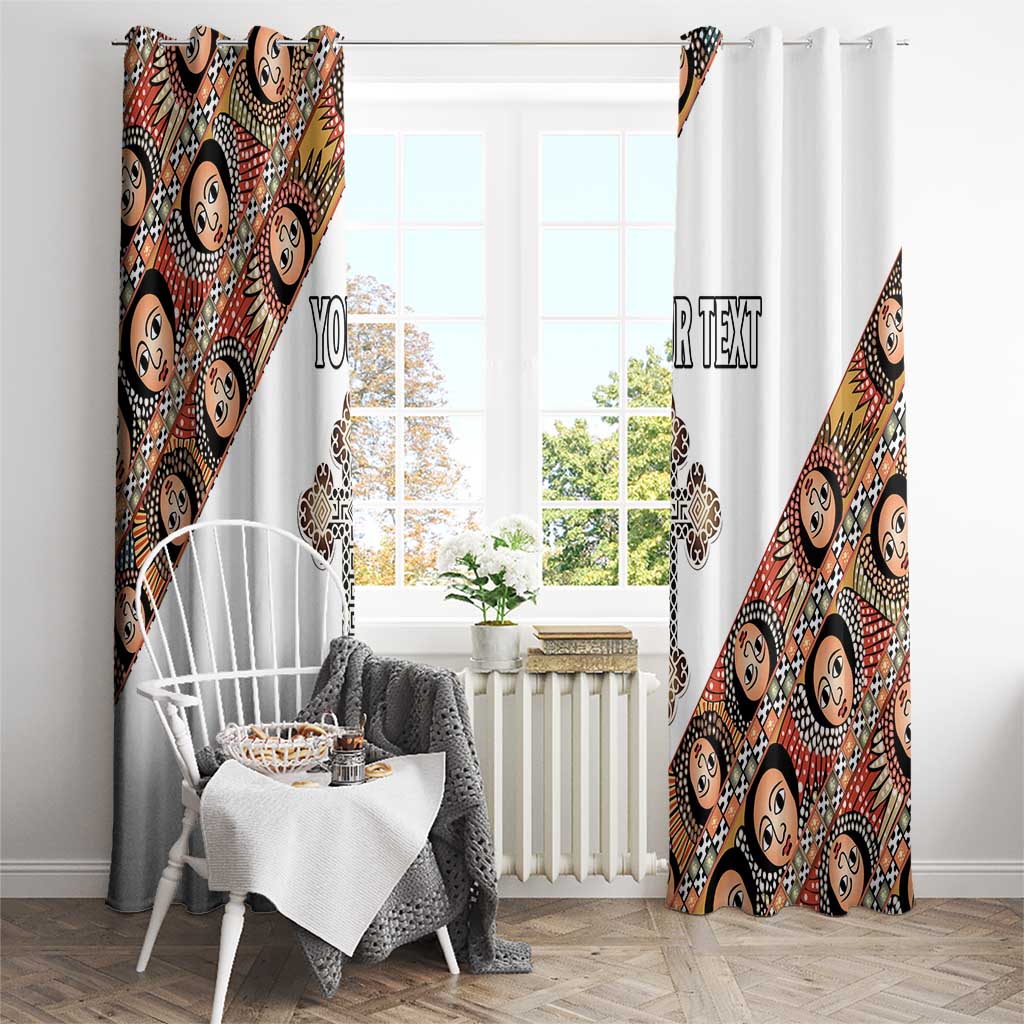 Personalized Ethiopian Orthodox Church Angel Window Curtain