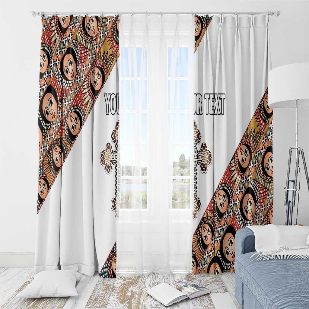 Personalized Ethiopian Orthodox Church Angel Window Curtain