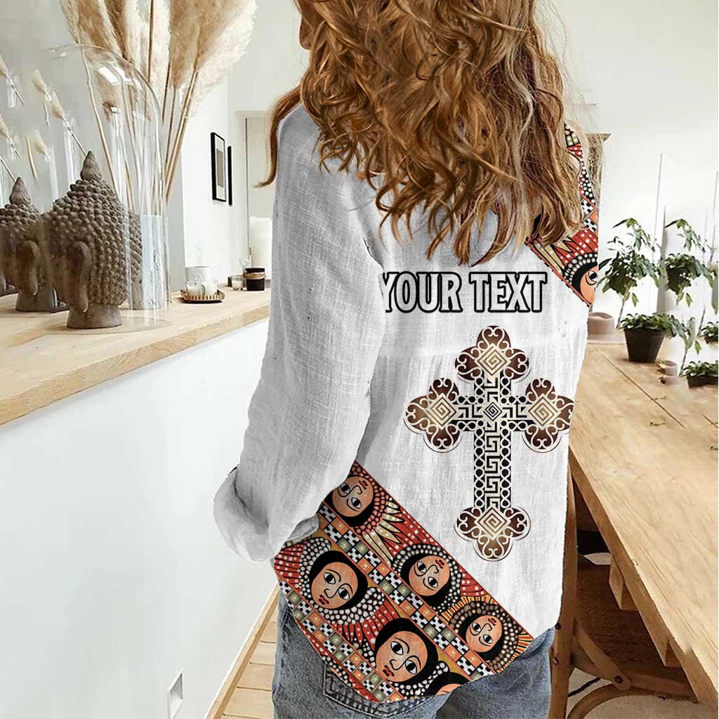 Personalized Ethiopian Orthodox Church Angel Women Casual Shirt