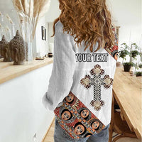 Personalized Ethiopian Orthodox Church Angel Women Casual Shirt