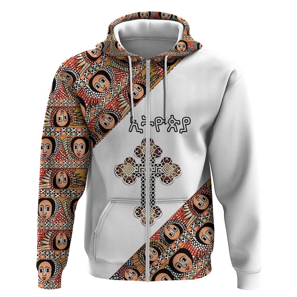 Personalized Ethiopian Orthodox Church Angel Zip Hoodie