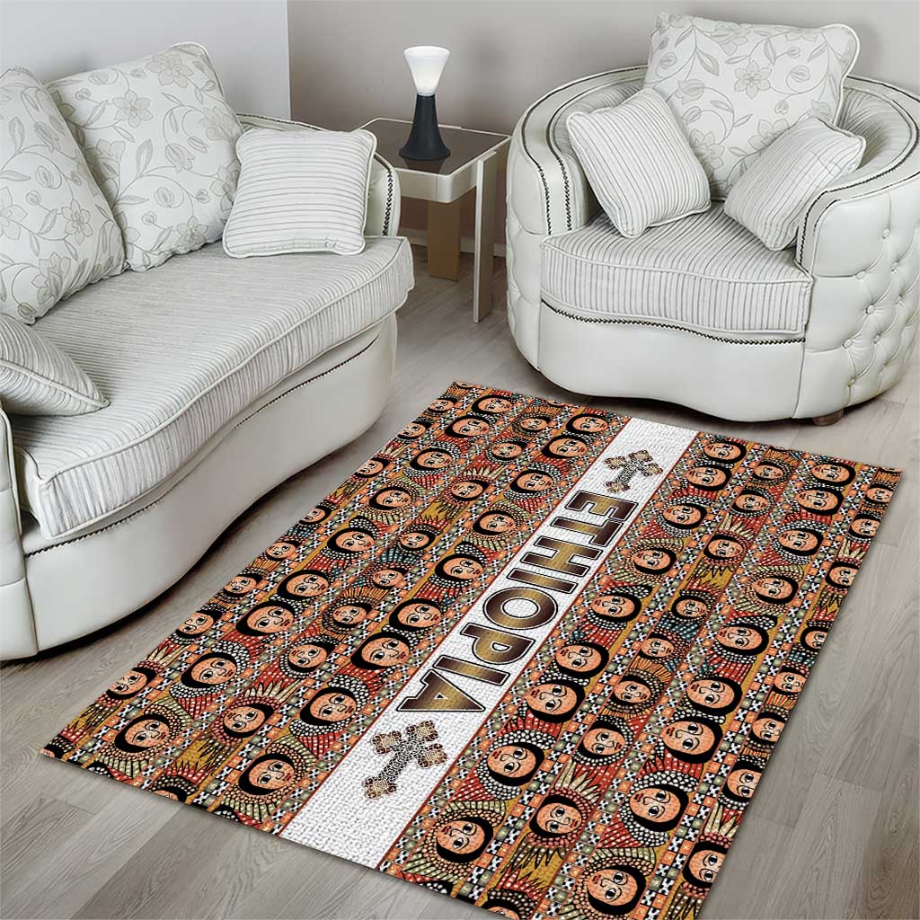 Ethiopian Tewahedo Angel Orthodox Area Rug