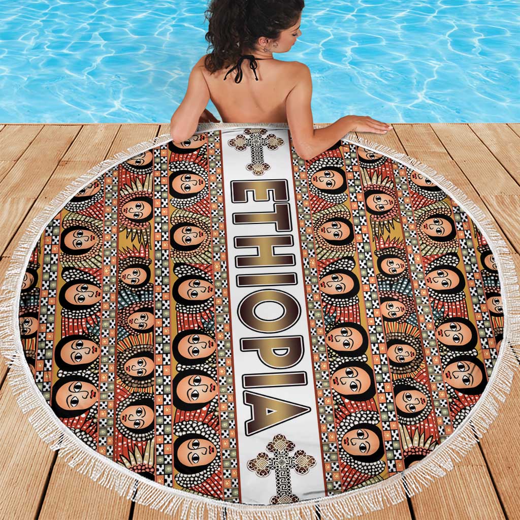 Ethiopian Tewahedo Angel Orthodox Beach Blanket