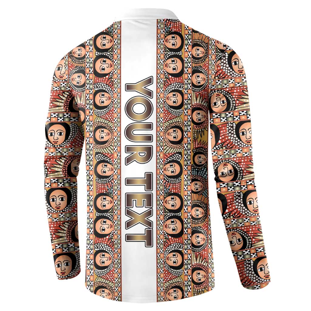 Personalized  Ethiopian Tewahedo Angel Orthodox Button Sweatshirt