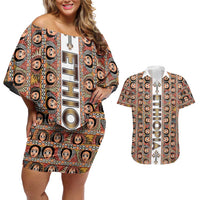Personalized  Ethiopian Tewahedo Angel Orthodox Couples Matching Off Shoulder Short Dress and Hawaiian Shirt