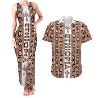 Personalized  Ethiopian Tewahedo Angel Orthodox Couples Matching Tank Maxi Dress and Hawaiian Shirt