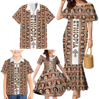 Personalized  Ethiopian Tewahedo Angel Orthodox Family Matching Mermaid Dress and Hawaiian Shirt