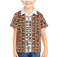 Personalized  Ethiopian Tewahedo Angel Orthodox Family Matching Mermaid Dress and Hawaiian Shirt