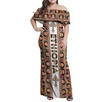Personalized  Ethiopian Tewahedo Angel Orthodox Family Matching Off Shoulder Maxi Dress and Hawaiian Shirt