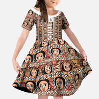 Personalized  Ethiopian Tewahedo Angel Orthodox Family Matching Puletasi and Hawaiian Shirt