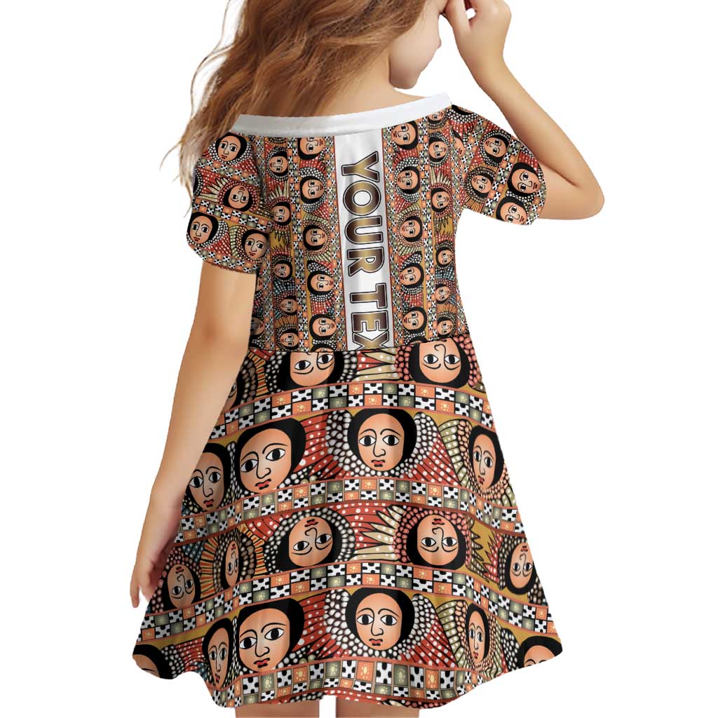 Personalized  Ethiopian Tewahedo Angel Orthodox Family Matching Puletasi and Hawaiian Shirt