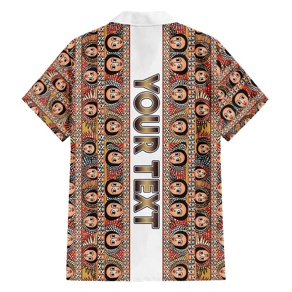 Personalized  Ethiopian Tewahedo Angel Orthodox Family Matching Puletasi and Hawaiian Shirt