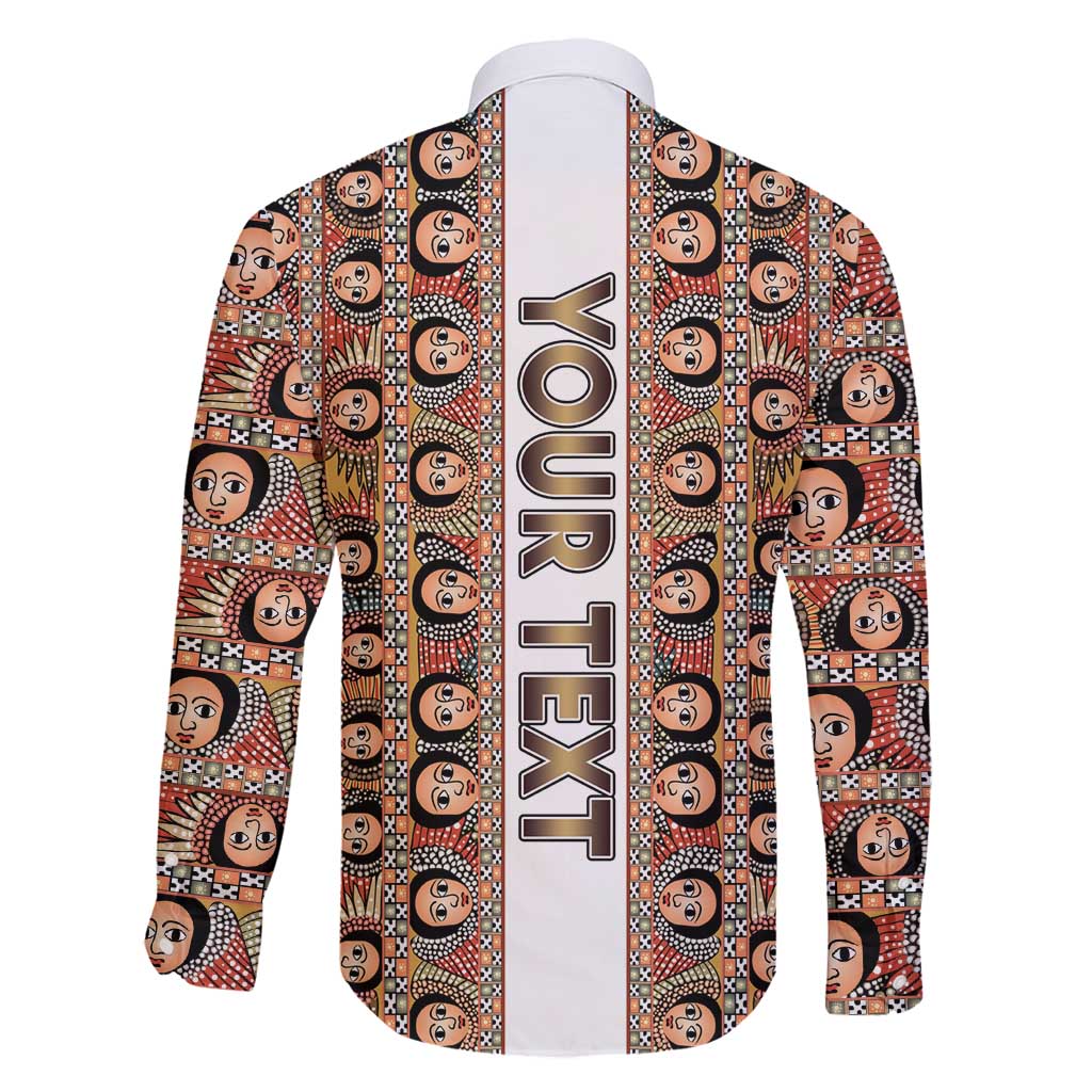 Personalized  Ethiopian Tewahedo Angel Orthodox Family Matching Puletasi and Hawaiian Shirt