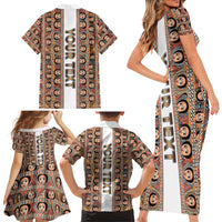 Personalized  Ethiopian Tewahedo Angel Orthodox Family Matching Short Sleeve Bodycon Dress and Hawaiian Shirt