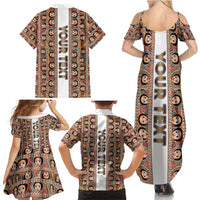 Personalized  Ethiopian Tewahedo Angel Orthodox Family Matching Summer Maxi Dress and Hawaiian Shirt